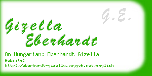 gizella eberhardt business card